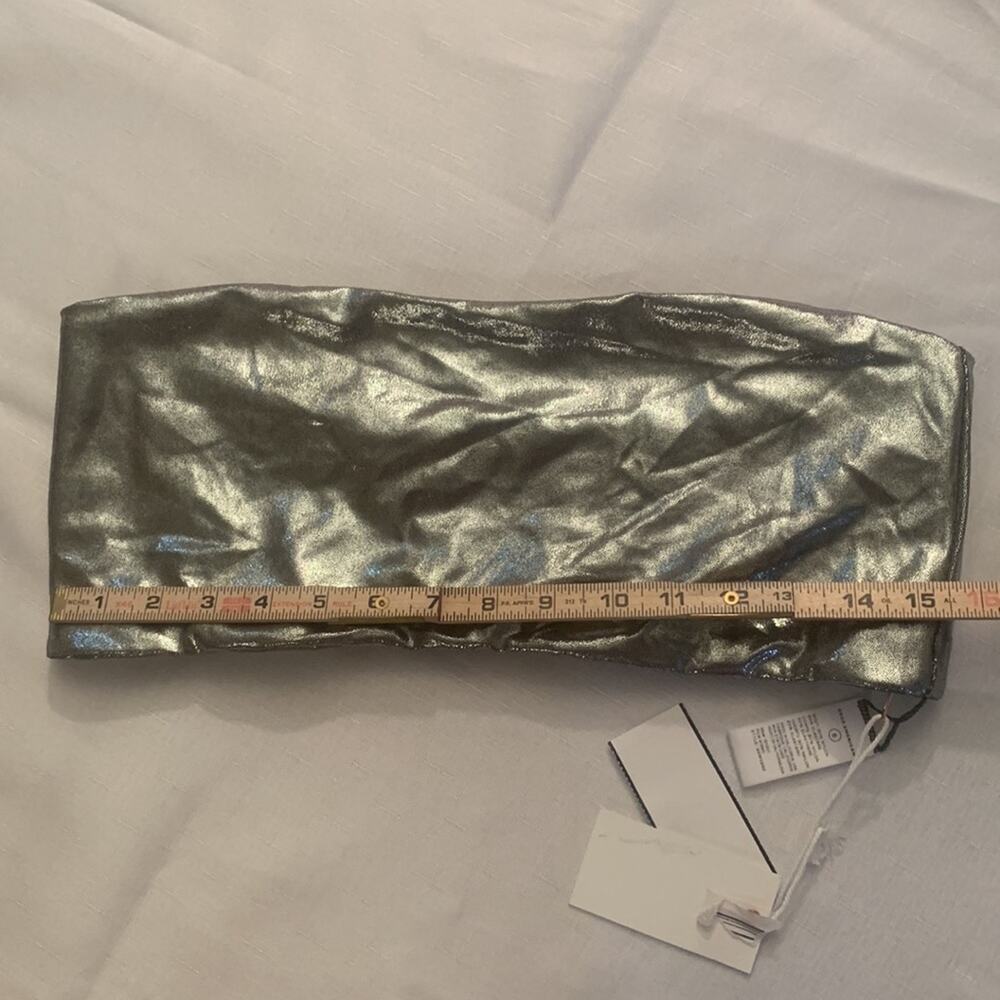 GOOD AMERICAN SWIM Bandeau‎ Top. Stormy Foil. 3X - Picture 11 of 14